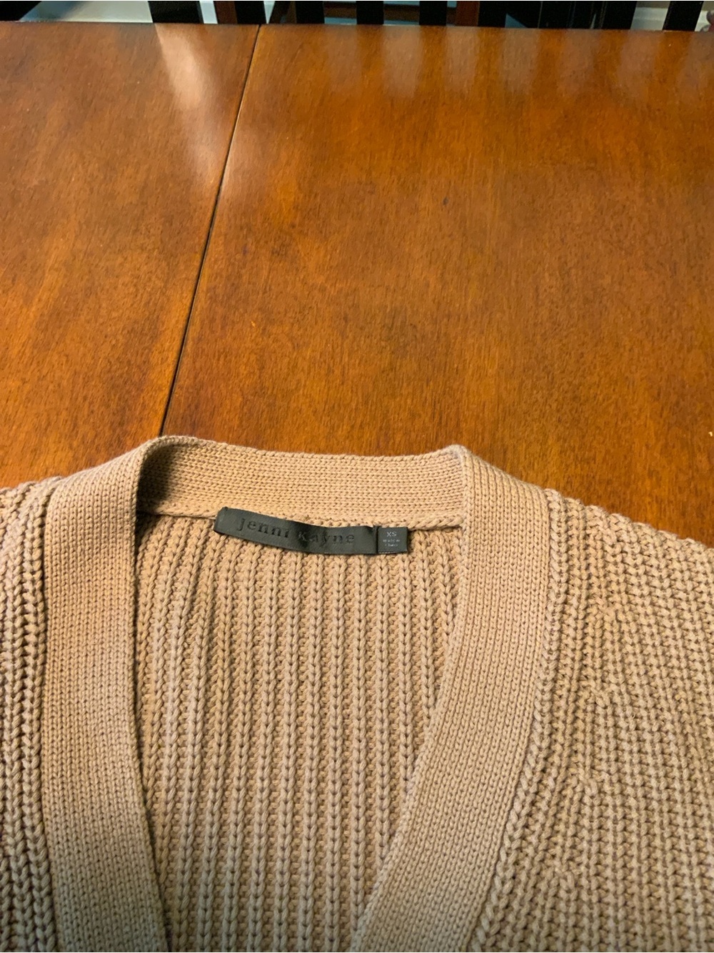 Jenni Kayne Ribbed Button-Front Cardigan - Tan - Picture 4 of 6